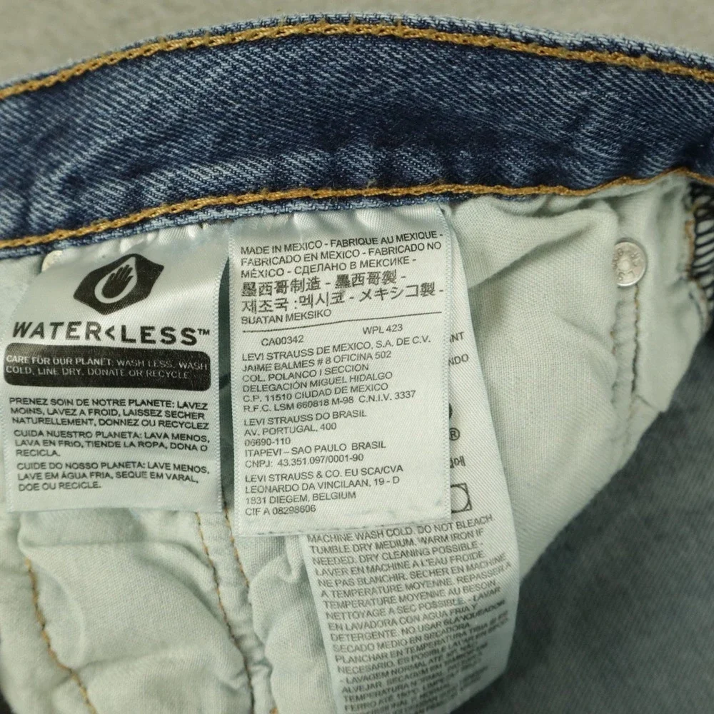 Levi's 541 Jeans Mens 36x34 Athletic Taper 5-Pocket‎ Flex Distressed Denim Blue